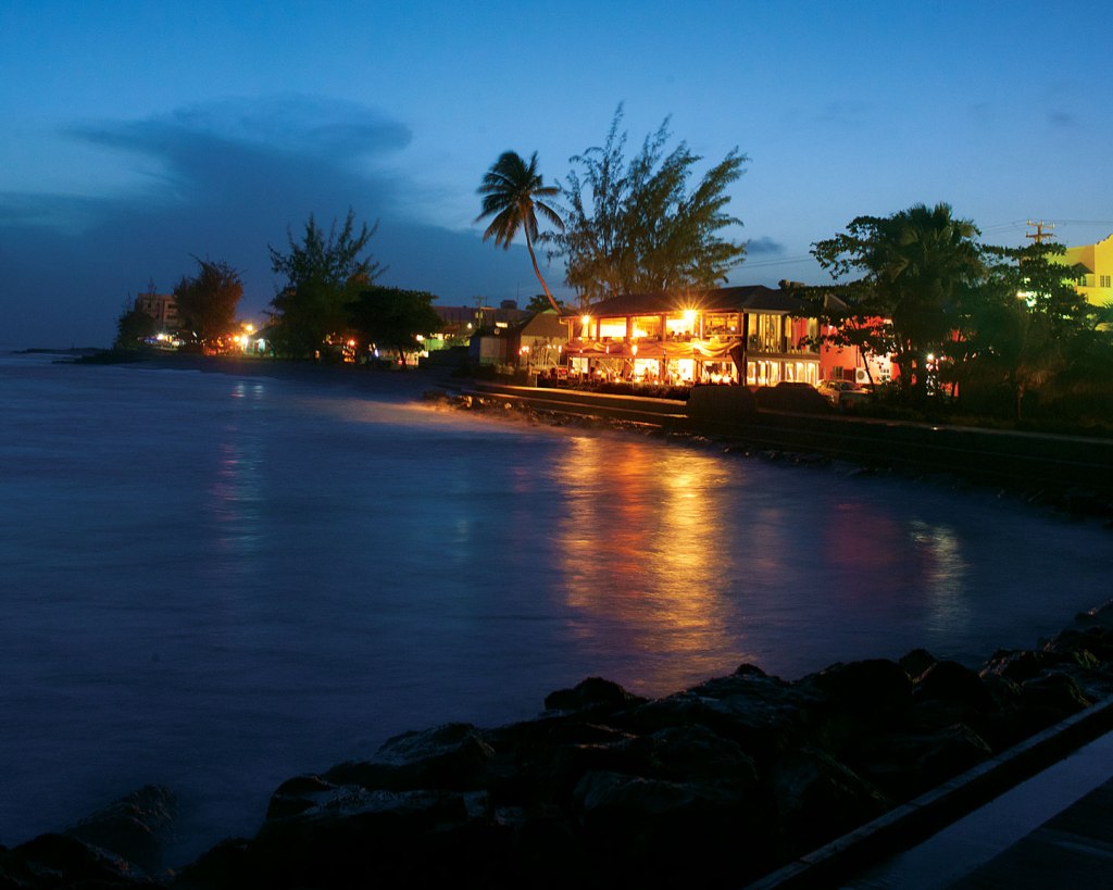 Barbados at night